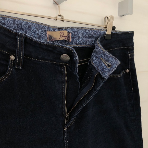 Paige Dark Blue Stretchy Skinny Jeans - Picture 4 of 10